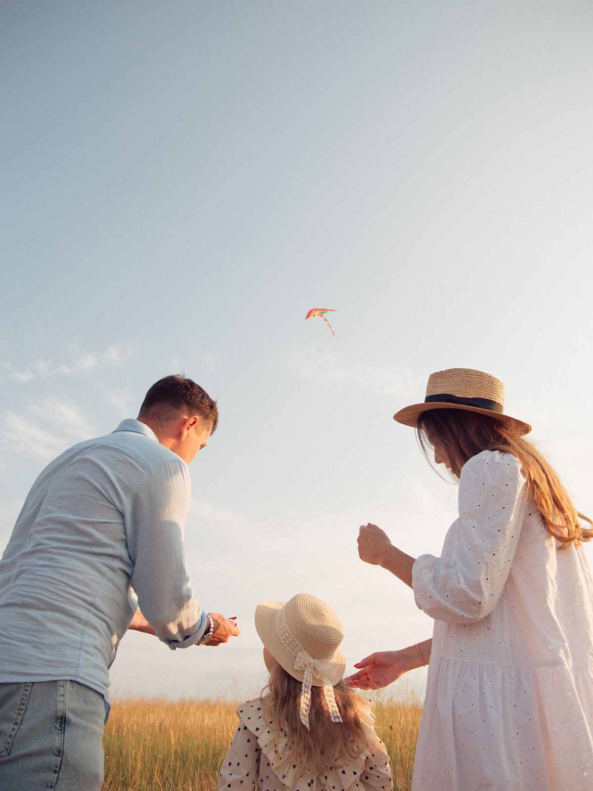 glad familj utan ögonproblem